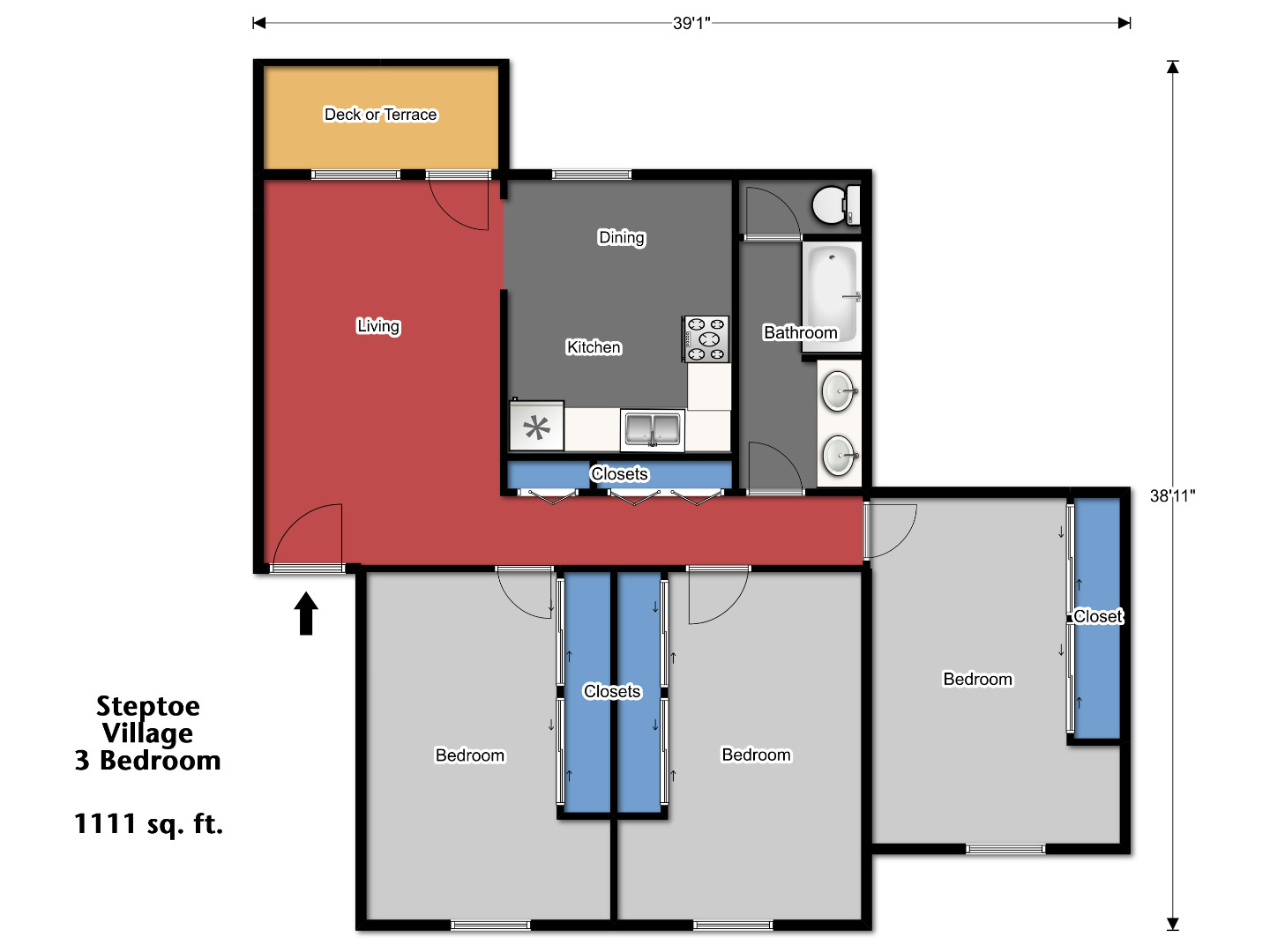 Steptoe Three Bedroom Flat