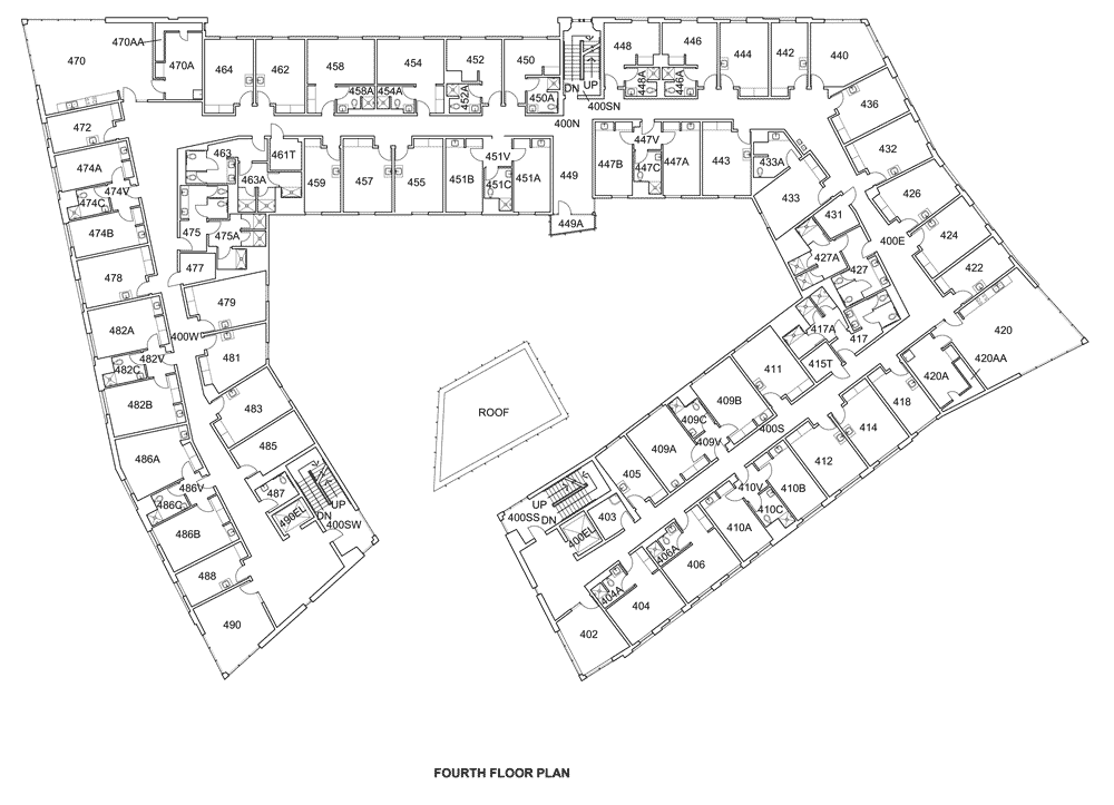 Northside fourth floor plan