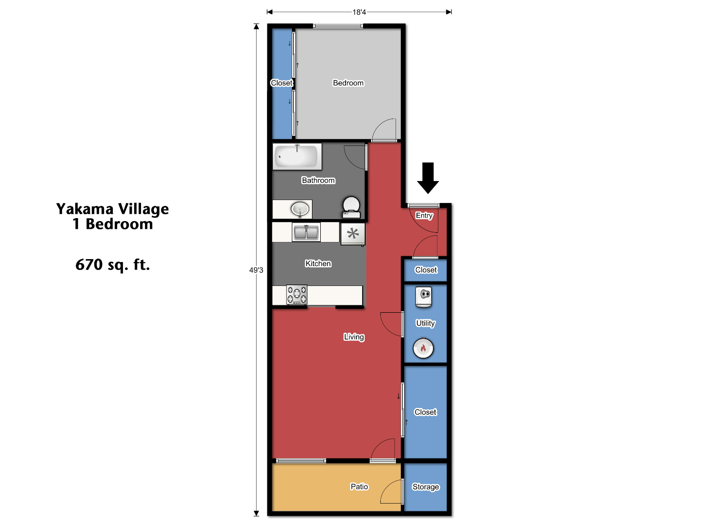 Yakama One Bedroom Flat