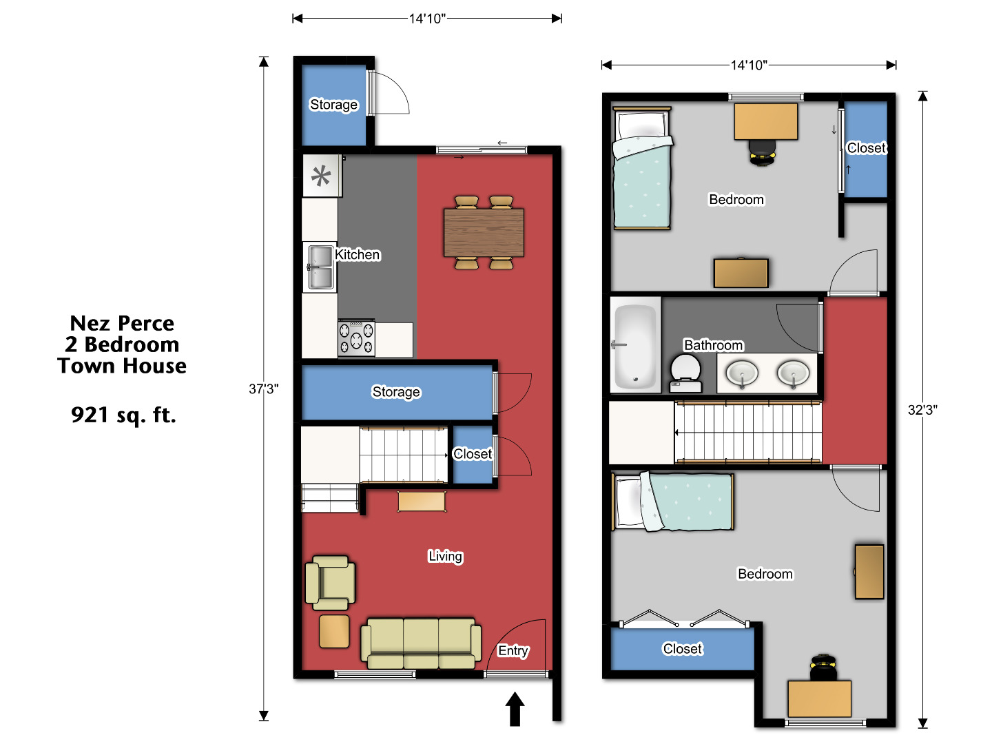 Nez Perce Two Bedroom Townhouse