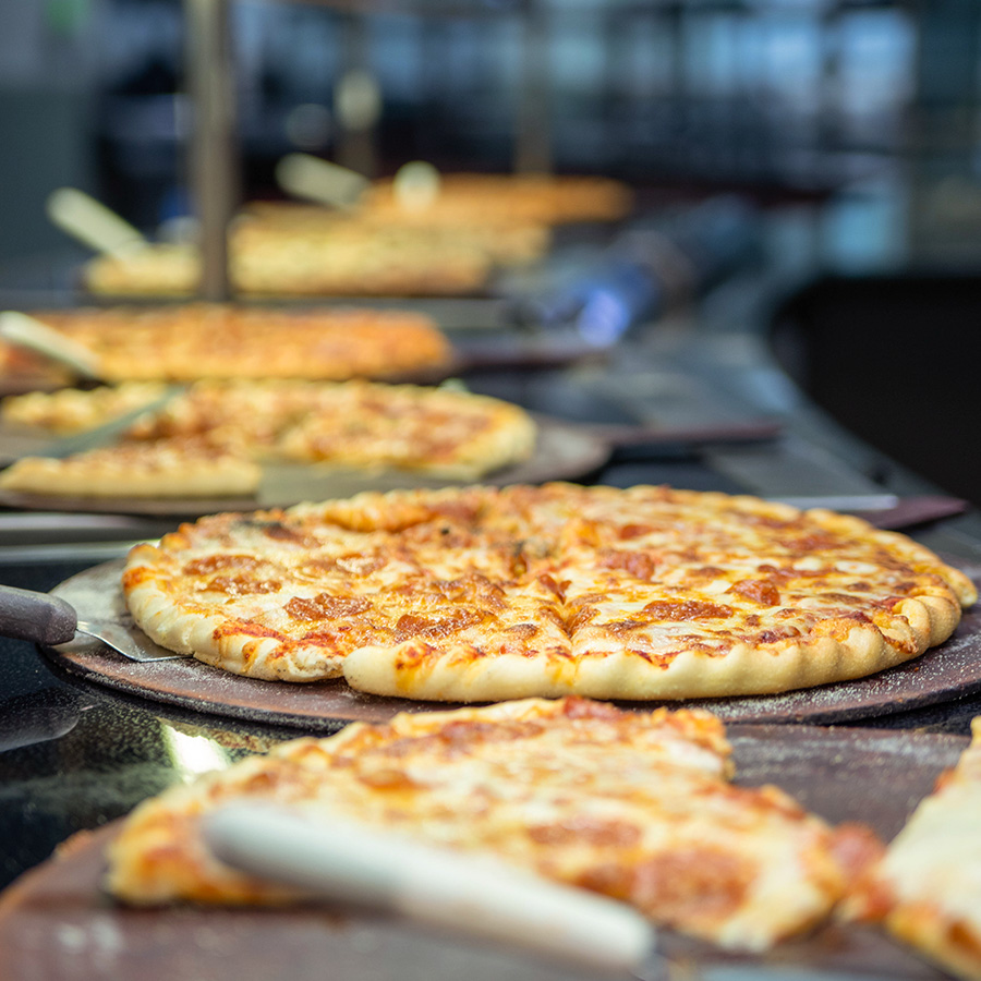 A pizza buffet.